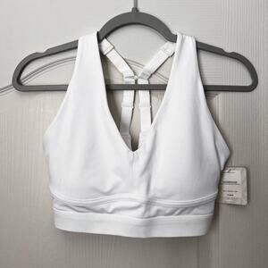 NEW Fabletics White sports bra with adjustable